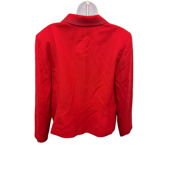 Vintage 80s Pendleton Womens Red Virgin Wool USA Made Sports Coat Jacket Blazer - Picture 4 of 4